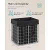 imageSONGMICS Laundry Hamper 238 Gal 90L Laundry Basket Collapsible Clothes Hamper Removable and Washable Liner Metal Wire Frame for Bedroom Bathroom Black and Gray ULCB190G01Silver  Classic Black