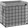 imageSONGMICS Laundry Hamper 238 Gal 90L Laundry Basket Collapsible Clothes Hamper Removable and Washable Liner Metal Wire Frame for Bedroom Bathroom Black and Gray ULCB190G01Black  Gray