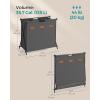imageSONGMICS Laundry Hamper Laundry Basket 357 Gal Laundry Sorter 3 Sections Collapsible XFrame Clothes Organizer with Customizable Labels Laundry Room Bedroom Bathroom Ink Black ULCB130B01Slate Gray