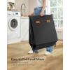 imageSONGMICS Laundry Hamper Laundry Basket 357 Gal Laundry Sorter 3 Sections Collapsible XFrame Clothes Organizer with Customizable Labels Laundry Room Bedroom Bathroom Ink Black ULCB130B01Ink Black