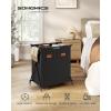 imageSONGMICS Laundry Hamper Laundry Basket 357 Gal Laundry Sorter 3 Sections Collapsible XFrame Clothes Organizer with Customizable Labels Laundry Room Bedroom Bathroom Ink Black ULCB130B01Ink Black