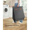 imageSONGMICS Laundry Hamper Laundry Basket 357 Gal Laundry Sorter 3 Sections Collapsible XFrame Clothes Organizer with Customizable Labels Laundry Room Bedroom Bathroom Ink Black ULCB130B01Slate Gray