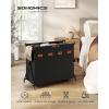 imageSONGMICS Laundry Hamper Laundry Basket 357 Gal Laundry Sorter 3 Sections Collapsible XFrame Clothes Organizer with Customizable Labels Laundry Room Bedroom Bathroom Ink Black ULCB130B01Ink Black