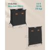 imageSONGMICS Laundry Hamper Laundry Basket 357 Gal Laundry Sorter 3 Sections Collapsible XFrame Clothes Organizer with Customizable Labels Laundry Room Bedroom Bathroom Ink Black ULCB130B01Ink Black