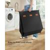 imageSONGMICS Laundry Hamper Laundry Basket 357 Gal Laundry Sorter 3 Sections Collapsible XFrame Clothes Organizer with Customizable Labels Laundry Room Bedroom Bathroom Ink Black ULCB130B01Ink Black