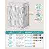 imageSONGMICS Laundry Hamper with Lid 110L Clothes Hamper with 2 Removable Liner Bags 6 Mesh Bags Wicker Laundry Basket Double Laundry Hamper for Bathroom 13 x 224 x 236 Inches Natural ULCB52NLWhite