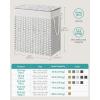 imageSONGMICS Laundry Hamper with Lid 110L Clothes Hamper with 2 Removable Liner Bags 6 Mesh Bags Wicker Laundry Basket Double Laundry Hamper for Bathroom 13 x 224 x 236 Inches Natural ULCB52NLWhite