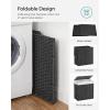 imageSONGMICS Laundry Hamper with Lid 110L Clothes Hamper with 2 Removable Liner Bags 6 Mesh Bags Wicker Laundry Basket Double Laundry Hamper for Bathroom 13 x 224 x 236 Inches Natural ULCB52NLBlack