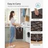 imageSONGMICS Laundry Hamper with Lid 110L Clothes Hamper with 2 Removable Liner Bags 6 Mesh Bags Wicker Laundry Basket Double Laundry Hamper for Bathroom 13 x 224 x 236 Inches Natural ULCB52NLBrown