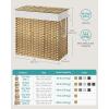 imageSONGMICS Laundry Hamper with Lid 110L Clothes Hamper with 2 Removable Liner Bags 6 Mesh Bags Wicker Laundry Basket Double Laundry Hamper for Bathroom 13 x 224 x 236 Inches Natural ULCB52NLNatural