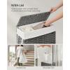imageSONGMICS Laundry Hamper with Lid 238 Gallon 90 L Synthetic Rattan Clothes Laundry Basket with Lid and Handles Foldable Removable Liner Goose Yellow ULCB51NLDove Gray