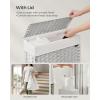 imageSONGMICS Laundry Hamper with Lid 238 Gallon 90 L Synthetic Rattan Clothes Laundry Basket with Lid and Handles Foldable Removable Liner Goose Yellow ULCB51NLCloud White