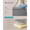 imageSONGMICS MAZIE Collection  43 Inches Folding Storage Ottoman Bench Ottoman Foot Rest End of Bed Bench Storage Chest Load 660 lb for Living Room Bedroom Entryway Dark Gray ULSF77KLight Gray
