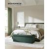 imageSONGMICS MAZIE Collection  43 Inches Folding Storage Ottoman Bench Ottoman Foot Rest End of Bed Bench Storage Chest Load 660 lb for Living Room Bedroom Entryway Dark Gray ULSF77KRetro Green