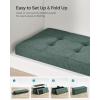 imageSONGMICS MAZIE Collection  43 Inches Folding Storage Ottoman Bench Ottoman Foot Rest End of Bed Bench Storage Chest Load 660 lb for Living Room Bedroom Entryway Dark Gray ULSF77KRetro Green
