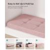 imageSONGMICS MAZIE Collection  43 Inches Folding Storage Ottoman Bench Ottoman Foot Rest End of Bed Bench Storage Chest Load 660 lb for Living Room Bedroom Entryway Dark Gray ULSF77KJelly Pink