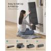 imageSONGMICS MAZIE Collection  43 Inches Folding Storage Ottoman Bench Ottoman Foot Rest End of Bed Bench Storage Chest Load 660 lb for Living Room Bedroom Entryway Dark Gray ULSF77KDark Gray