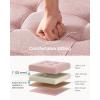 imageSONGMICS MAZIE Collection  43 Inches Folding Storage Ottoman Bench Ottoman Foot Rest End of Bed Bench Storage Chest Load 660 lb for Living Room Bedroom Entryway Dark Gray ULSF77KJelly Pink