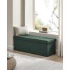 imageSONGMICS MAZIE Collection  43 Inches Folding Storage Ottoman Bench Ottoman Foot Rest End of Bed Bench Storage Chest Load 660 lb for Living Room Bedroom Entryway Dark Gray ULSF77KRetro Green