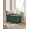 imageSONGMICS MAZIE Collection  43 Inches Folding Storage Ottoman Bench Ottoman Foot Rest End of Bed Bench Storage Chest Load 660 lb for Living Room Bedroom Entryway Dark Gray ULSF77KRetro Green