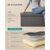 imageSONGMICS MAZIE Collection  43 Inches Folding Storage Ottoman Bench Ottoman Foot Rest End of Bed Bench Storage Chest Load 660 lb for Living Room Bedroom Entryway Dark Gray ULSF77KDark Gray