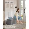 imageSONGMICS MAZIE Collection  43 Inches Folding Storage Ottoman Bench Ottoman Foot Rest End of Bed Bench Storage Chest Load 660 lb for Living Room Bedroom Entryway Dark Gray ULSF77KLight Gray