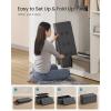 imageSONGMICS MAZIE Collection  43 Inches Folding Storage Ottoman Bench Ottoman Foot Rest End of Bed Bench Storage Chest Load 660 lb for Living Room Bedroom Entryway Dark Gray ULSF77KDark Gray
