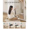 imageSONGMICS MAZIE Collection  43 Inches Folding Storage Ottoman Bench Ottoman Foot Rest End of Bed Bench Storage Chest Load 660 lb for Living Room Bedroom Entryway Dark Gray ULSF77KCream White