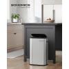 imageSONGMICS Motion Sensor Trash Can 13 Gallon Automatic Garbage Can with SoftClose Lid and Bag Retainer Ring Stainless Steel Touchless Kitchen Trash Bin 15 Trash Bags Included Silver ULTB610E50