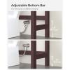 imageSONGMICS Over The Toilet Storage 3Tier Over Toilet Bathroom Organizer with Adjustable Shelf 102 x 248 x 669 Inches SpaceSaving Cloud White UBTS01WTBrown