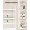imageSONGMICS Over The Toilet Storage 3Tier Over Toilet Bathroom Organizer with Adjustable Shelf 102 x 248 x 669 Inches SpaceSaving Cloud White UBTS01WTCloud White