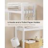 imageSONGMICS Over The Toilet Storage 3Tier Over Toilet Bathroom Organizer with Adjustable Shelf 102 x 248 x 669 Inches SpaceSaving Cloud White UBTS01WTCloud White
