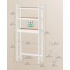 imageSONGMICS Over The Toilet Storage 3Tier Over Toilet Bathroom Organizer with Adjustable Shelf 102 x 248 x 669 Inches SpaceSaving Cloud White UBTS01WTCloud White  Natural Beige