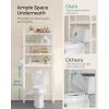 imageSONGMICS Over The Toilet Storage 3Tier Over Toilet Bathroom Organizer with Adjustable Shelf 102 x 248 x 669 Inches SpaceSaving Cloud White UBTS01WTCloud White