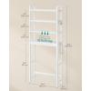 imageSONGMICS Over The Toilet Storage 3Tier Over Toilet Bathroom Organizer with Adjustable Shelf 102 x 248 x 669 Inches SpaceSaving Cloud White UBTS01WTCloud White