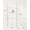 imageSONGMICS Over The Toilet Storage 3Tier Over Toilet Bathroom Organizer with Adjustable Shelf 102 x 248 x 669 Inches SpaceSaving Cloud White UBTS01WTCloud White