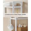 imageSONGMICS Over The Toilet Storage 3Tier Over Toilet Bathroom Organizer with Adjustable Shelf 102 x 248 x 669 Inches SpaceSaving Cloud White UBTS01WTCloud White  Natural Beige