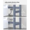 imageSONGMICS Over The Toilet Storage 3Tier Over Toilet Bathroom Organizer with Adjustable Shelf 102 x 248 x 669 Inches SpaceSaving Cloud White UBTS01WTGrey