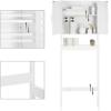 imageSONGMICS Over The Toilet Storage Cabinet Bathroom Cabinet with Adjustable Inside Shelf and Bottom Stabilizer Bar SpaceSaving Toilet Rack Natural Beige UBTS010N01Cloud White