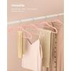 imageSONGMICS Pack of 50 Coat Hangers SpaceSaving Plastic Clothes Hangers NonSlip 02 Inches Slim 165 Inches Wide 360 Swivel Silver Hook Light Gray and Dark Gray UCRP20G50Light Pink  Rose Gold