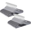 imageSONGMICS Pack of 50 Coat Hangers SpaceSaving Plastic Clothes Hangers NonSlip 02 Inches Slim 165 Inches Wide 360 Swivel Silver Hook Light Gray and Dark Gray UCRP20G50Light  Dark Gray