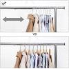 imageSONGMICS Pack of 50 Coat Hangers SpaceSaving Plastic Clothes Hangers NonSlip 02 Inches Slim 165 Inches Wide 360 Swivel Silver Hook Light Gray and Dark Gray UCRP20G50White  Dark Gray