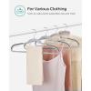 imageSONGMICS Pack of 50 Coat Hangers SpaceSaving Plastic Clothes Hangers NonSlip 02 Inches Slim 165 Inches Wide 360 Swivel Silver Hook Light Gray and Dark Gray UCRP20G50Lightgray  Darkgray