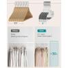 imageSONGMICS Pack of 50 Coat Hangers SpaceSaving Plastic Clothes Hangers NonSlip 02 Inches Slim 165 Inches Wide 360 Swivel Silver Hook Light Gray and Dark Gray UCRP20G50White  Dark Gray