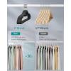 imageSONGMICS Pack of 50 Coat Hangers SpaceSaving Plastic Clothes Hangers NonSlip 02 Inches Slim 165 Inches Wide 360 Swivel Silver Hook Light Gray and Dark Gray UCRP20G50Black