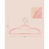 imageSONGMICS Pack of 50 Coat Hangers SpaceSaving Plastic Clothes Hangers NonSlip 02 Inches Slim 165 Inches Wide 360 Swivel Silver Hook Light Gray and Dark Gray UCRP20G50Light Pink  Rose Gold