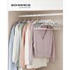 imageSONGMICS Pack of 50 Coat Hangers SpaceSaving Plastic Clothes Hangers NonSlip 02 Inches Slim 165 Inches Wide 360 Swivel Silver Hook Light Gray and Dark Gray UCRP20G50White  Dark Gray