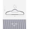 imageSONGMICS Pack of 50 Coat Hangers SpaceSaving Plastic Clothes Hangers NonSlip 02 Inches Slim 165 Inches Wide 360 Swivel Silver Hook Light Gray and Dark Gray UCRP20G50Light  Dark Gray