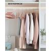 imageSONGMICS Pack of 50 Coat Hangers SpaceSaving Plastic Clothes Hangers NonSlip 02 Inches Slim 165 Inches Wide 360 Swivel Silver Hook Light Gray and Dark Gray UCRP20G50Light Pink  Rose Gold