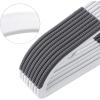 imageSONGMICS Pack of 50 Coat Hangers SpaceSaving Plastic Clothes Hangers NonSlip 02 Inches Slim 165 Inches Wide 360 Swivel Silver Hook Light Gray and Dark Gray UCRP20G50White  Dark Gray